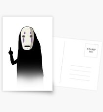 No Face and a Bird Postcards