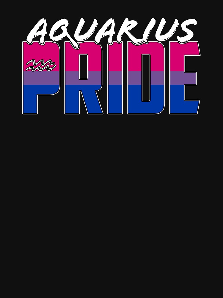 Aquarius Bisexual Pride Flag Zodiac Sign by valador