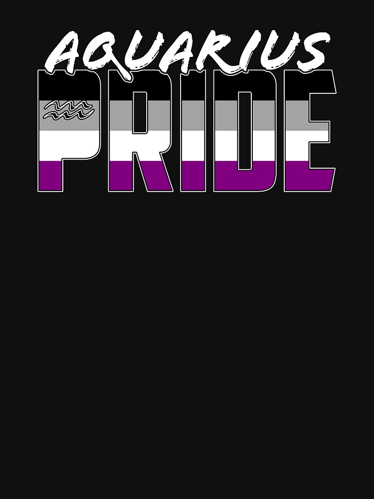 Aquarius Asexual Pride Flag Zodiac Sign by valador