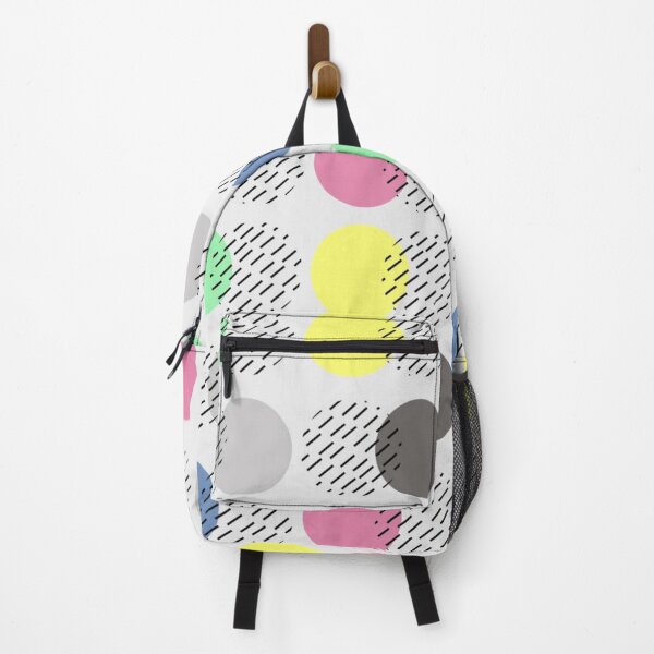 Aperçu de l'œuvre Multicolor circles with black diagonally lines seamless pattern créée et vendue par TheWorkplace.