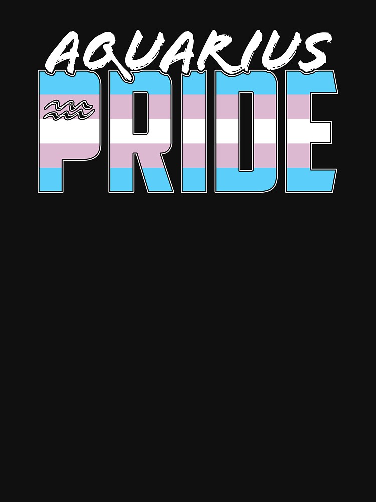 Aquarius Transgender Pride Flag Zodiac Sign by valador