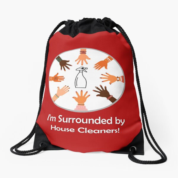 Item preview, Spray Bottle Surrounded by House Cleaners Cleaning Supplies Fun designed and sold by SavvyCleaner.