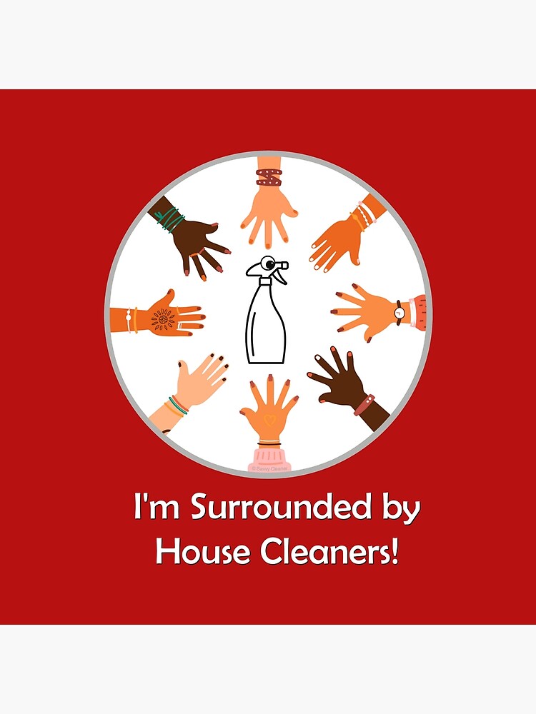 Thumbnail 4 of 4, Pillow, Spray Bottle Surrounded by House Cleaners Cleaning Supplies Fun designed and sold by SavvyCleaner.
