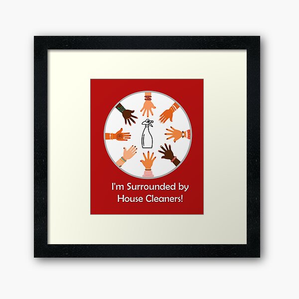 Item preview, Spray Bottle Surrounded by House Cleaners Cleaning Supplies Fun designed and sold by SavvyCleaner.
