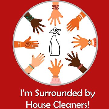 Artwork thumbnail, Spray Bottle Surrounded by House Cleaners Cleaning Supplies Fun by SavvyCleaner
