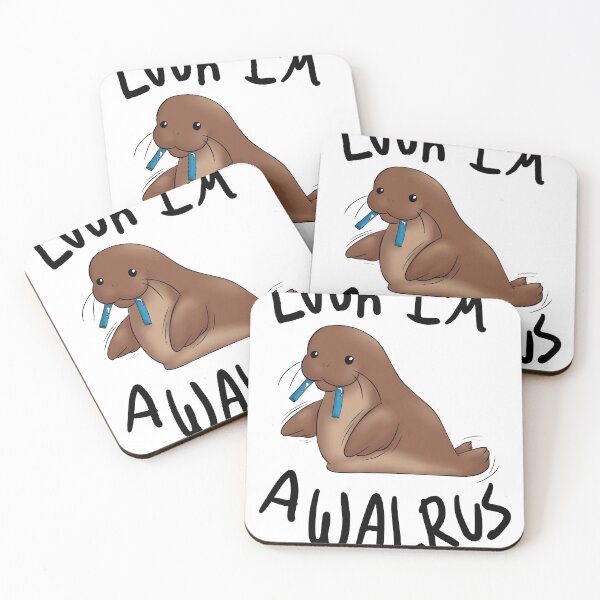 Item preview, "look I'm a walrus"  designed and sold by KatTsukiArts.
