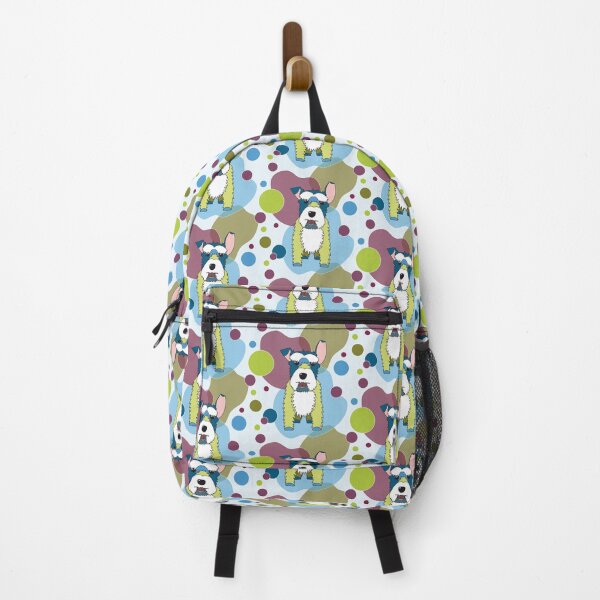 Item preview, Schnauzer Dog One Ear Up No. 2 - Dark Green - Blue - Purple - Pink designed and sold by SterreStudio.