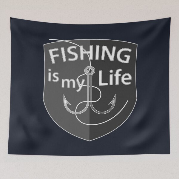 Item preview, Fishing is my Life (Shield-Style) designed and sold by tuzlay.