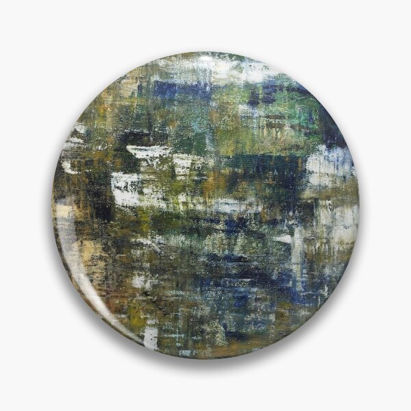 Item preview, Blue Green Navy Yellow White Abstract Expressionist Art Monet Lake Oil Painting designed and sold by Bobbie Whittaker.