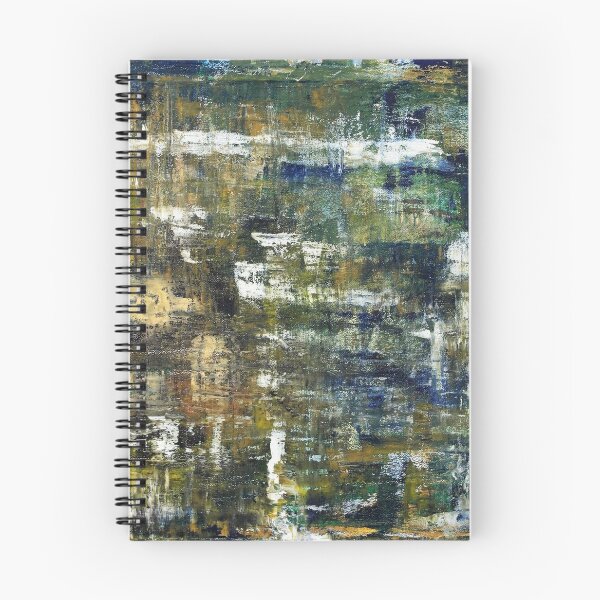 Item preview, Blue Green Navy Yellow White Abstract Expressionist Art Monet Lake Oil Painting designed and sold by Bobbie Whittaker.