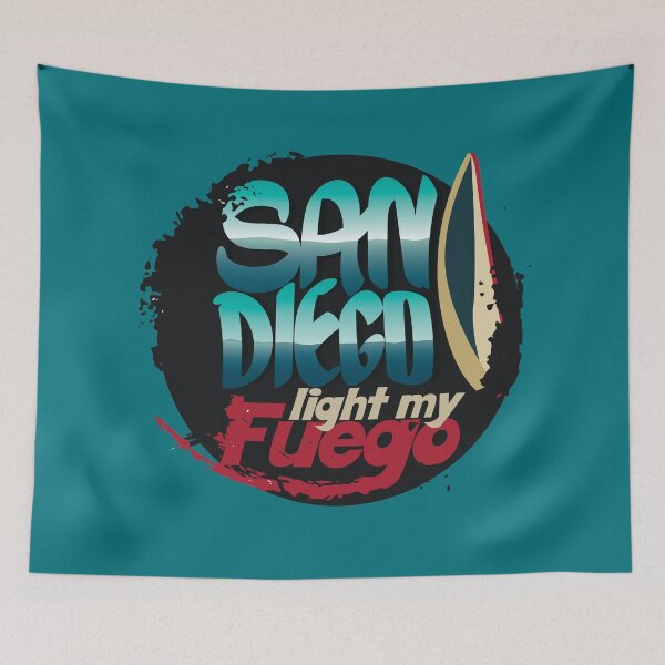 Item preview, San Diego light my fuego- California (color lettering) designed and sold by Arteria Mix.