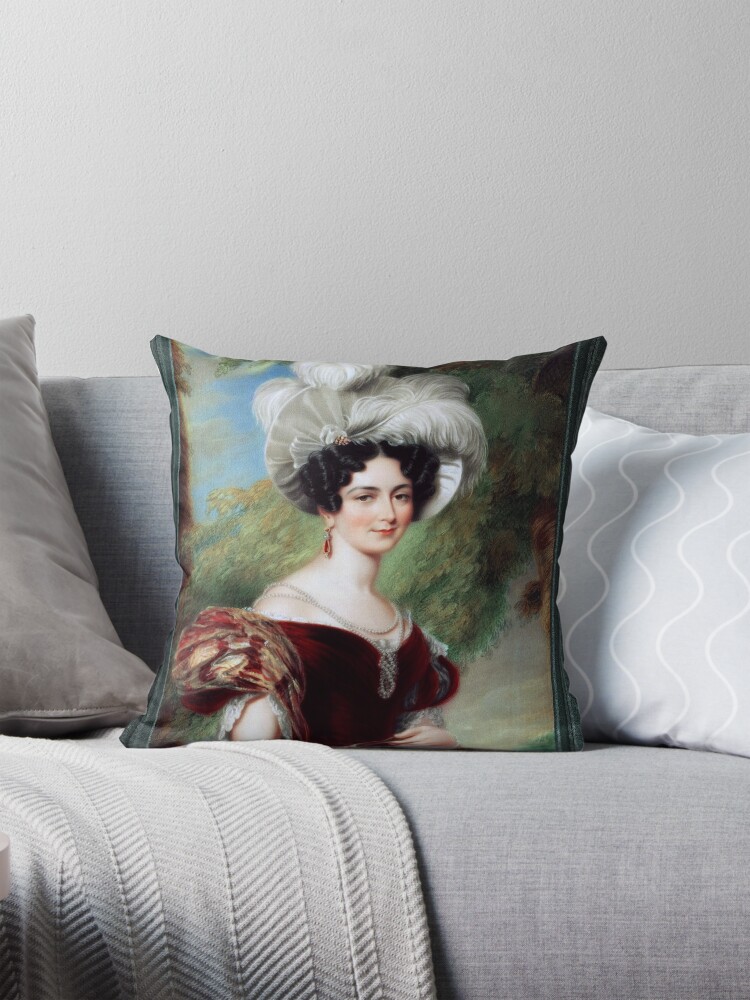 Victoria, Duchess of Kent by George Hayter Fine Art Old Masters Reproduction Decorative Art Print Throw Pillow