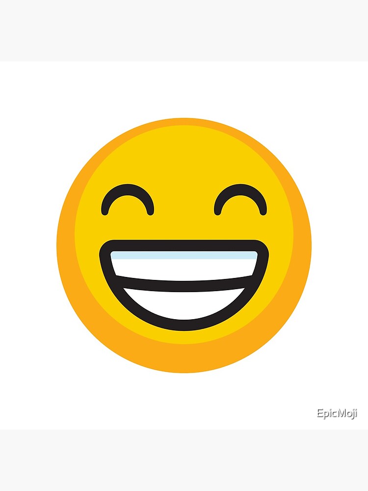 "Sparkling Teeth Smile Emoji" Metal Print for Sale by EpicMoji Redbubble