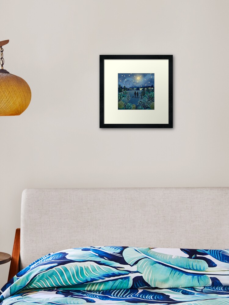 Thumbnail 2 of 7, Framed Art Print, Starry Night Stroll designed and sold by Jane-Newland.