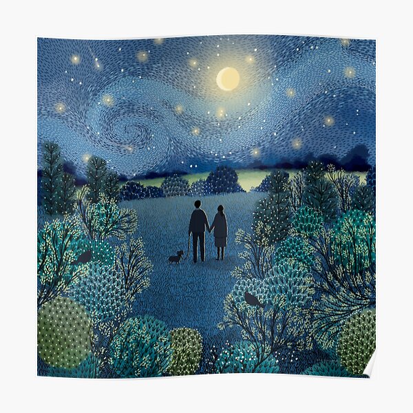 Starry Night Stroll Poster
