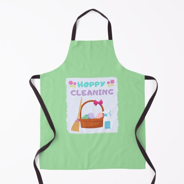 Item preview, Hoppy Cleaning Fun Housekeeping Humor With Broom Sponges And Spray Bottle designed and sold by SavvyCleaner.