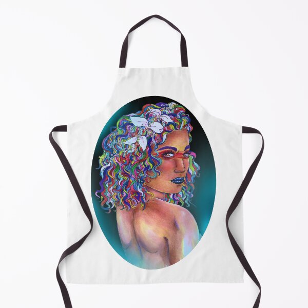 Item preview, The Rainbow Girl with White Flowers With Blue designed and sold by AvalonUnmuzzled.