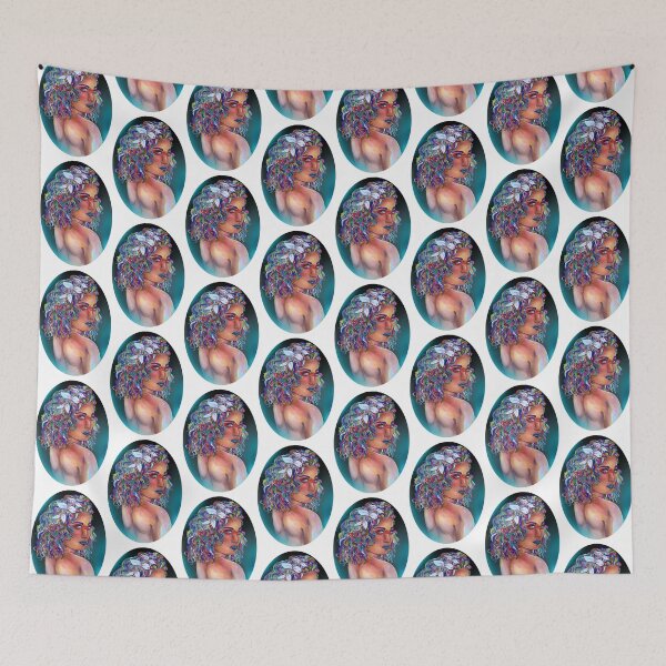 Item preview, The Rainbow Girl with White Flowers With Blue designed and sold by AvalonUnmuzzled.