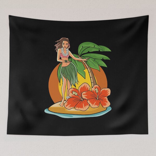 Item preview, Vintage hula girl designed and sold by ElBeDesigns.
