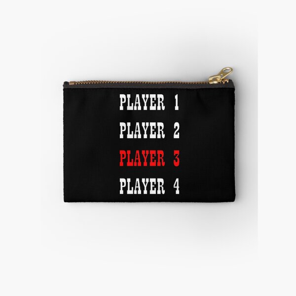 Item preview, Player 3 of Player 4 - Funny multiplayer mode. White and red block typography edition (dark mode) designed and sold by Deegital18.