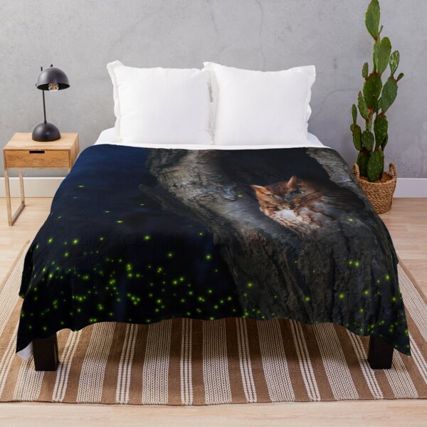 Item preview, Owl and Fireflies at Night designed and sold by Jessica Kirste.