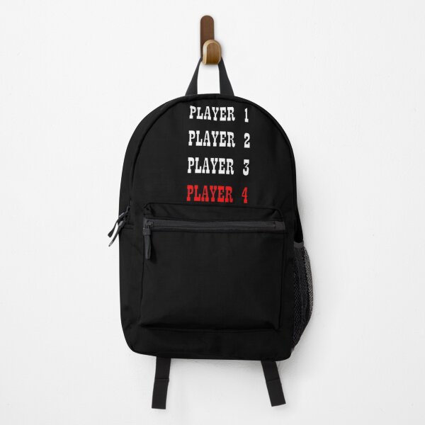 Item preview, Player 4 of Player 4 - Funny multiplayer mode. White and red block typography edition (dark mode) designed and sold by Deegital18.