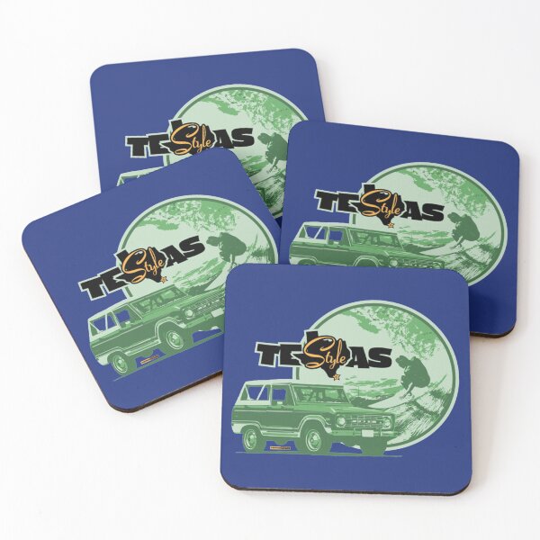 Item preview, Ford Bronco Surfer Texas-Style Surfer with Ford Bronco in greens designed and sold by DrivenBrand.