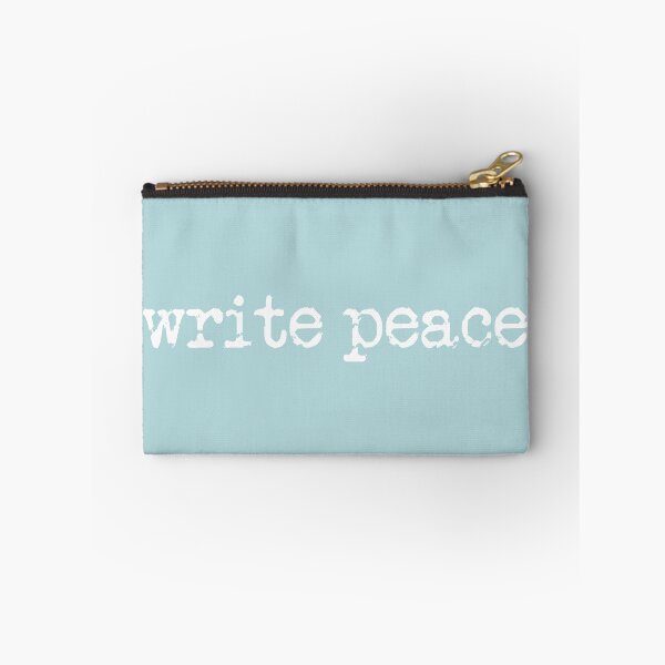 Item preview, write peace in white on sea green designed and sold by TeaRoseWriter.