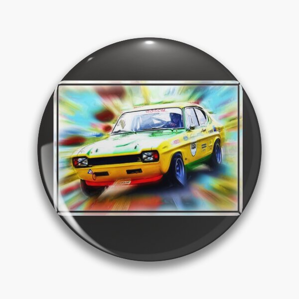 Item preview, Ford Capri Yellow Capri on the racetrack designed and sold by DrivenBrand.