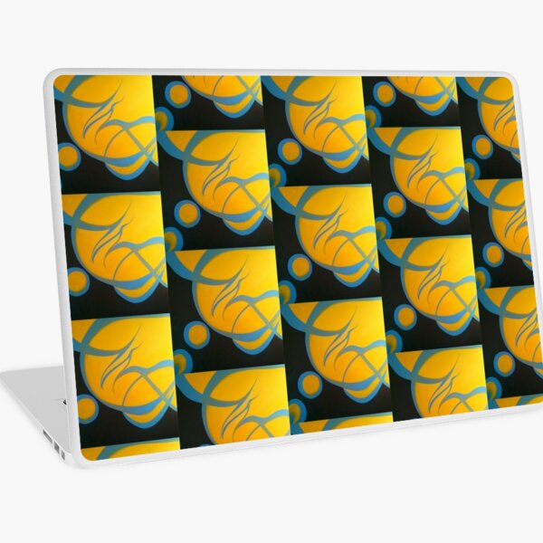 blue and yellow Laptop Skin
