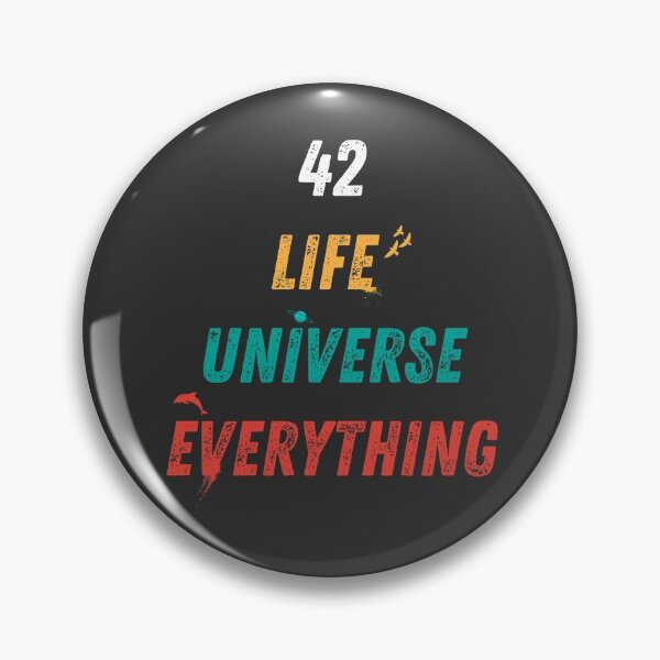 Item preview, Funny 42 Is the Answer Life The Universe Everything Scifi Text Design designed and sold by HighBrowTees.