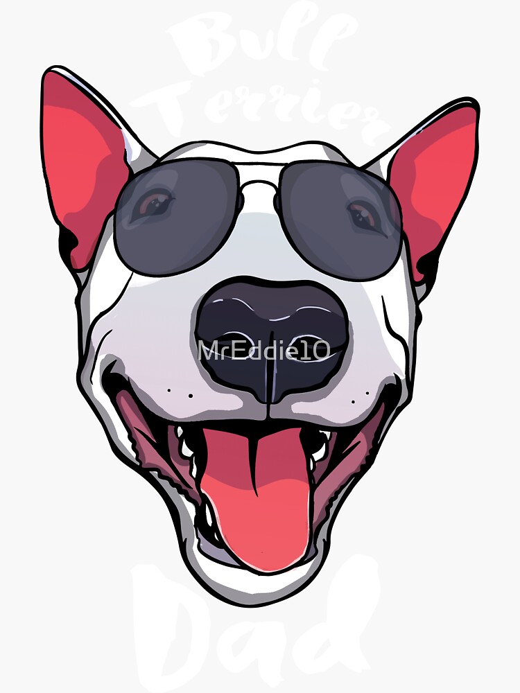 Bully Dad English Bull Terrier - Bull Terrier Dad - Sticker