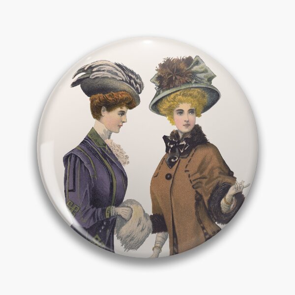 Item preview, Señoras de estilo eduardiano vistiendo bonitos trajes para caminar con grandes sombreros designed and sold by Fashion through the ages.