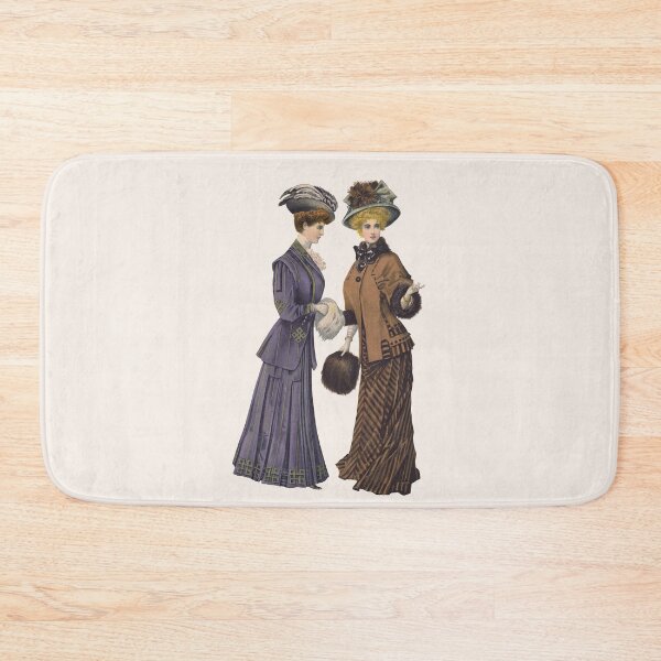 Item preview, Edwardian Ladies wearing pretty walking suits with large hats designed and sold by Fashion through the ages.