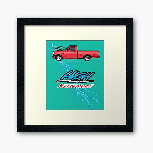 Vista previa del artículo con la obra «Ford Relámpago Rojo», diseñado y vendido por DrivenBrand.