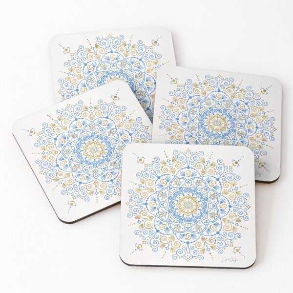 Item preview, Moroccan Mandala – Blue & Gold designed and sold by Cat Coquillette.