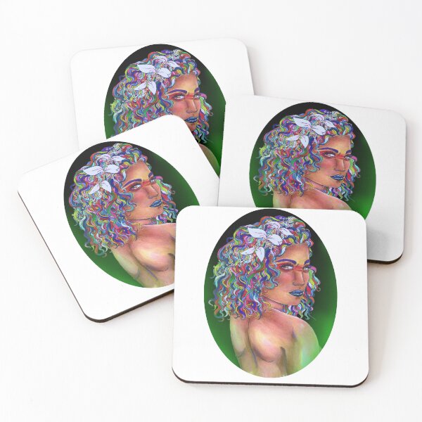 Item preview, The Rainbow Girl with White Flowers With Green designed and sold by AvalonUnmuzzled.