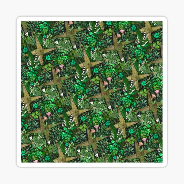 Saint Brigid's Cross in the Celtic Spring Sticker