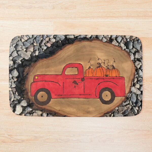 Item preview, Red truck with pumpkins designed and sold by countrypines.