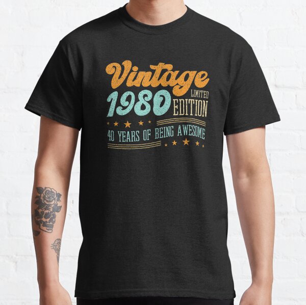 1980 Vintage All Original Parts Limited Edition 40th Cake Celebrate 40th Blow Candle Birthday Party Blast Unisex T-Shirt EST