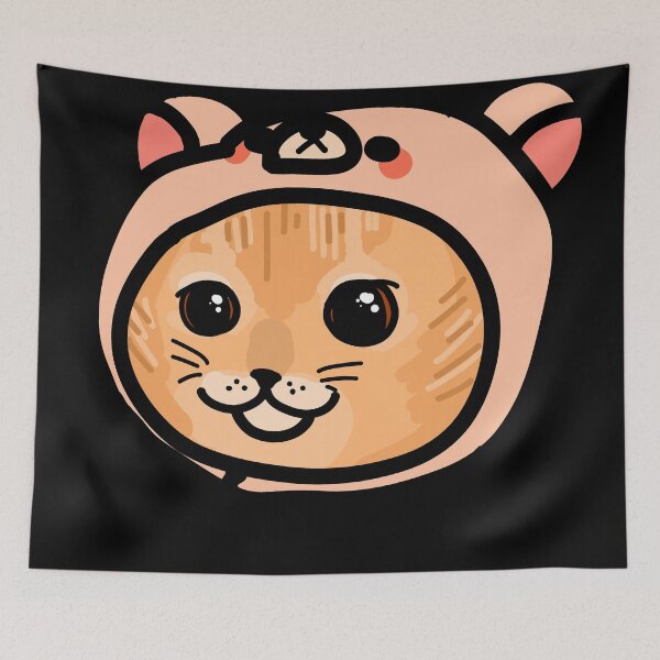 Item preview, Kawaii baby cat - with a bear hat designed and sold by GLwithUs.