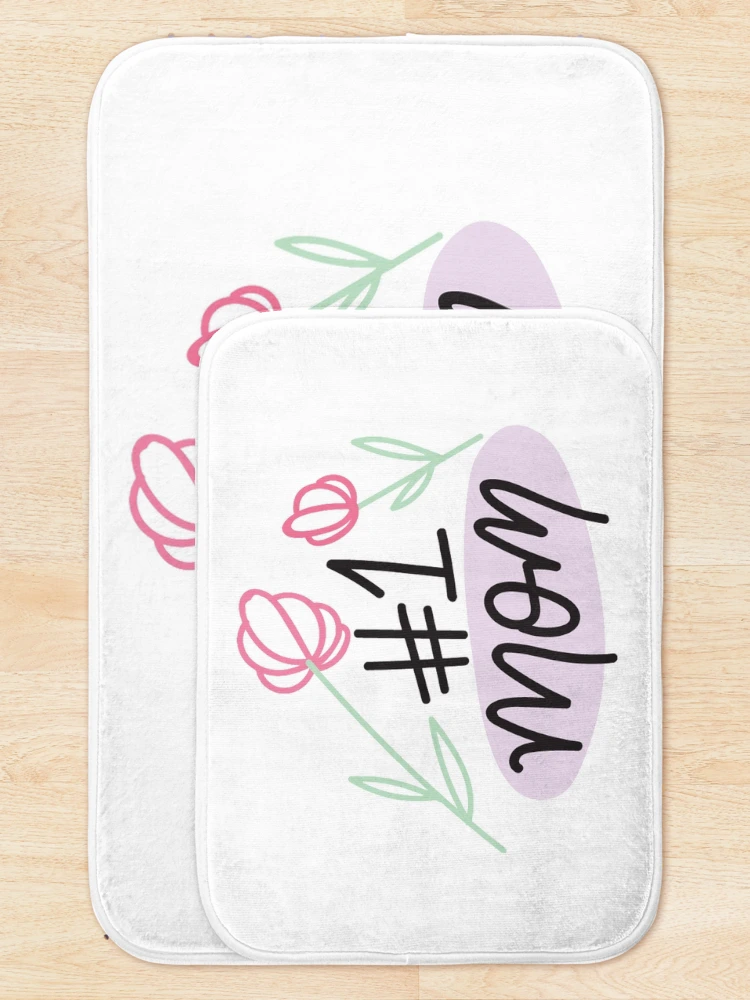 Thumbnail 5 of 6, Bath Mat, #1 Mom designed and sold by ReesDesigns.