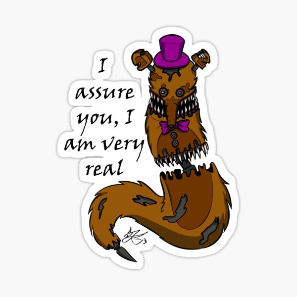 Five Nights at Freddy's Fnaf4 Nightmare Foxy - Fredbear - Sticker