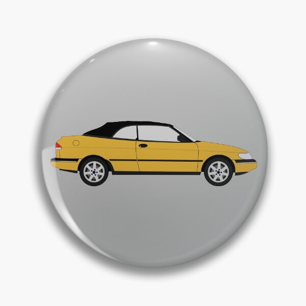 Item preview, Yellow Saab 900 SE Convertible Classic Car designed and sold by RedBubbleBath.