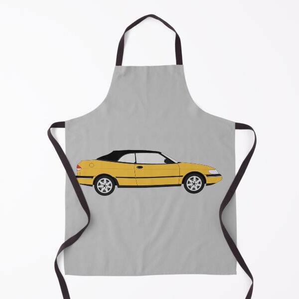 Item preview, Yellow Saab 900 SE Convertible Classic Car designed and sold by RedBubbleBath.