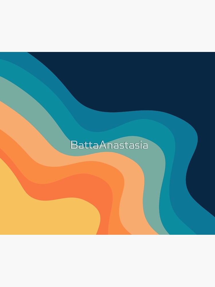 Retro style waves decoration by BattaAnastasia