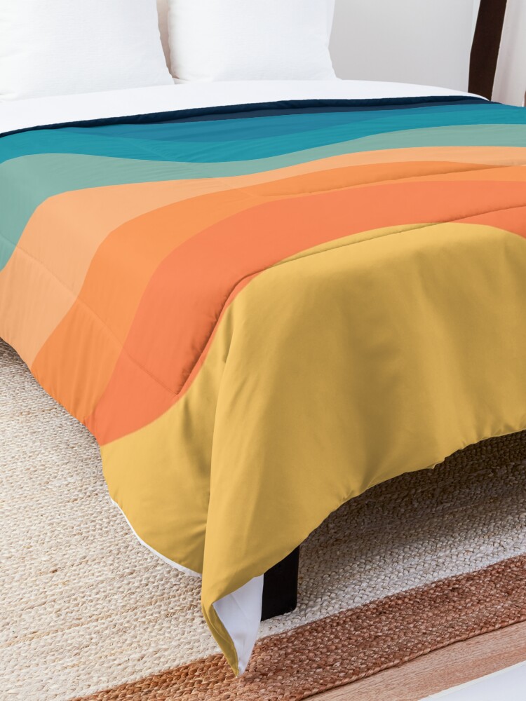 Alternate view of Retro style waves decoration Comforter