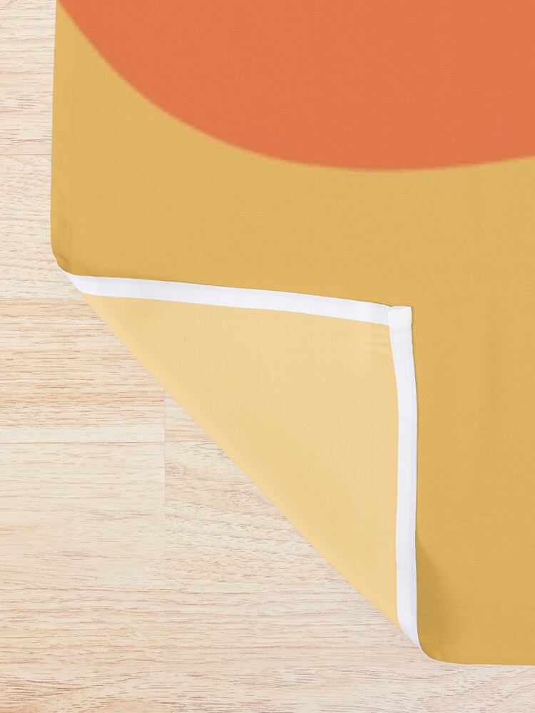 Alternate view of Retro style waves decoration Shower Curtain