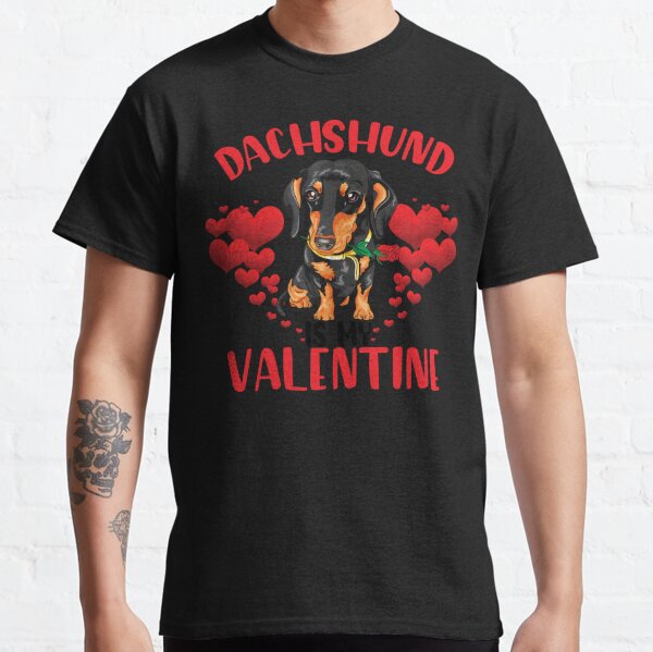 dachshund valentine shirt