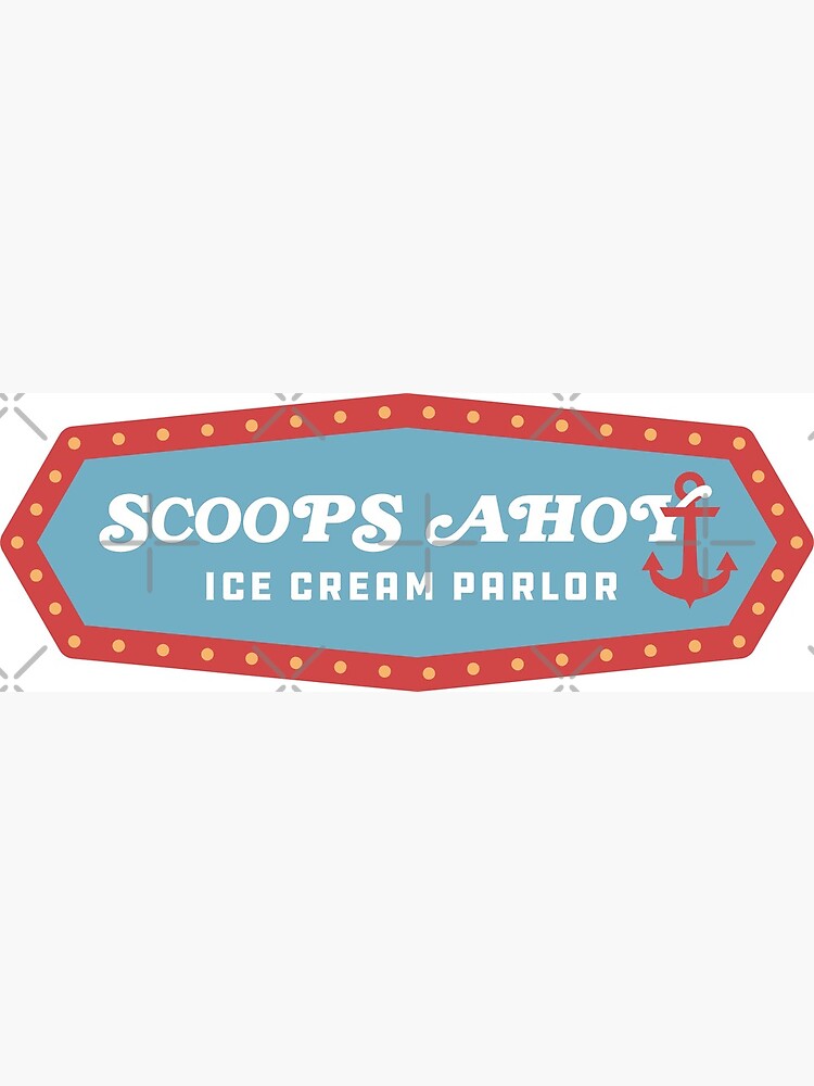 "stranger things scoops ahoy ice cream parlor" Art Print for Sale by